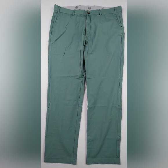 Lauren Ralph Lauren Black Label Pants Mens 36X30 Green Performance Chino Nylon - Picture 1 of 10